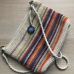 the sak crocheted crossbody purse